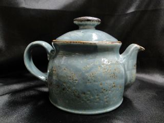 Steelite Performance Craft,  England: Blue Teapot Club w/ Lid,  4 1/2 