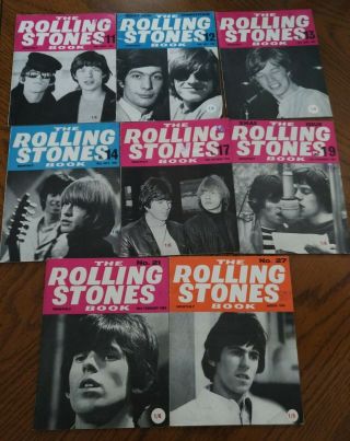 8 Issues Of Rolling Stones Fan Club Books From 1965 To 1966