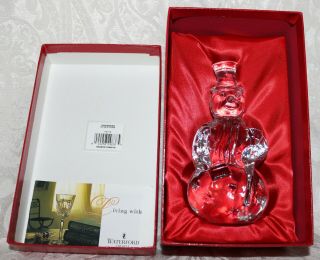 Waterford 5.  5 Inch Crystal Snowman Sculpture With Sleeve 115115