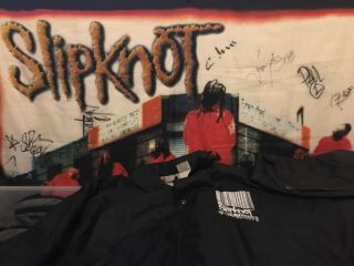 Slipknot 1999 Vintage Black Xl Windbreaker Coat Very Hard To Find Maggots Ex L