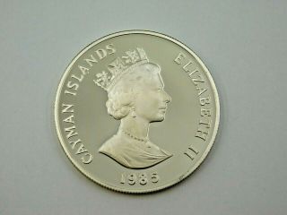 1985 CAYMAN ISLANDS PROOF 5 DOLLAR COIN - ROYAL LAND GRANT - 250 YEARS 1735 - 1985 2