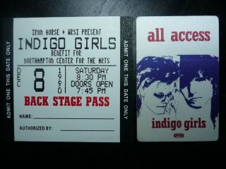 Indigo Girls Backstage Pass Set Of 2