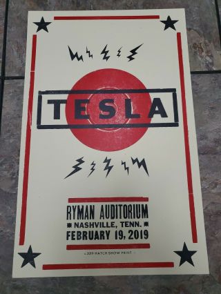 Tesla Ryman Hatch Show Print Nashville 2019