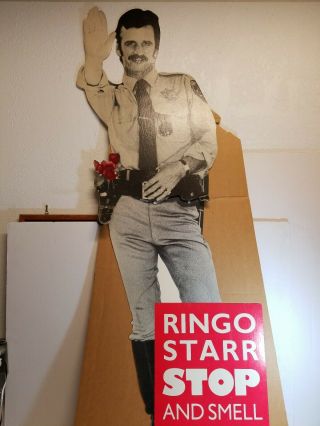 1981 Ringo Starr Stop And Smell The Roses Promo Standee Rare Vintage