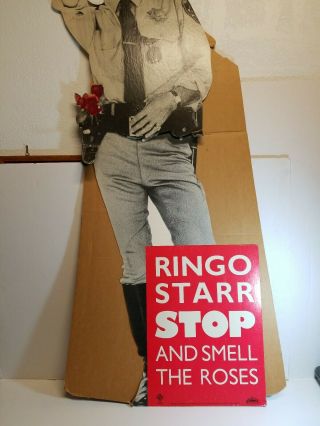 1981 Ringo Starr Stop And Smell The Roses Promo Standee Rare Vintage 2