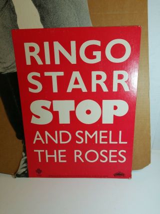 1981 Ringo Starr Stop And Smell The Roses Promo Standee Rare Vintage 3