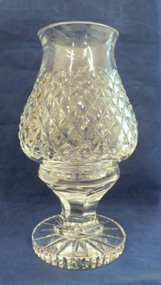 Waterford Cut Crystal 7.  5 " Tea Light Candle Holder Two Piece Hurricane Lamp C10