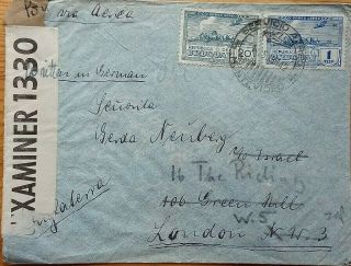 Uruguay 1942 Airmail Cover To German Jewish Refugee Censored In Bermuda ?