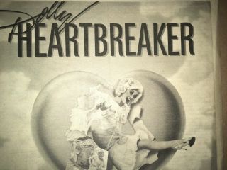 1978 Vintage DOLLY PARTON RCA RECORDS ALBUM COUNTRY HEARTBREAKER Ad Pinup Poster 3