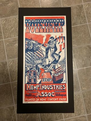 Jim Pollock Phish Print Poster “vote Hemp”printed On Hemp Paper 562 Of Only 600