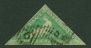 Sg 21 Cape Of Good Hope 1863 - 64.  1/ - Bright Emerald.  Good,  Full Margins.