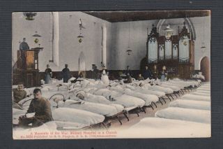 South Africa 1900s Boer War Military Hospital In A Church Postcard