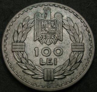 Romania 100 Lei 1932 - Silver - Carol Ii.  - Vf - 2533