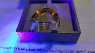 Lalique glass ring engraved R Lalique.  I think 60/70s Boxed Carbonara 2