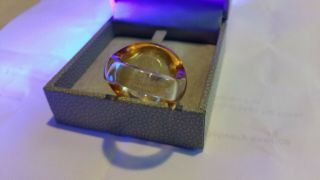 Lalique glass ring engraved R Lalique.  I think 60/70s Boxed Carbonara 3