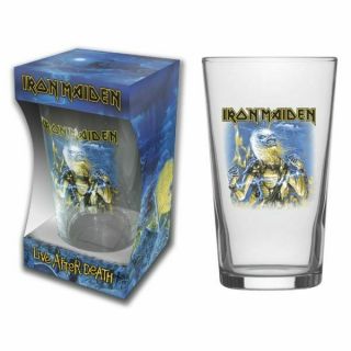 Iron Maiden - " Live After Death " - Beer Glass - Official Product - U.  K.  Seller
