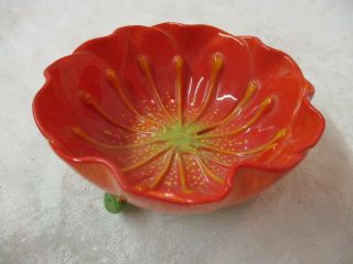 S.  Africa Mustardseed & Moonshine Small Orange/red Bowl Lotus Flower