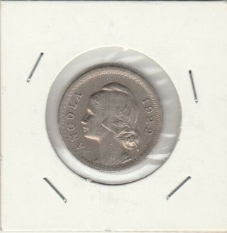 Portugal Angola 20 Centavos 1922 V Fine