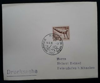 Rare 1936 Germany Cover Ties 3,  2 Pfg Stamp Olympic Games Cachet Kiel