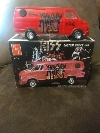 Vintage Kiss Memorabilia Amt Custom Chevy Van Model With Box
