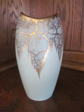 Dumler & Breiden - Gold Crackle Vase West Germany