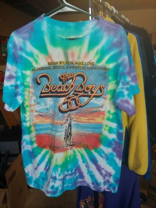 Beach Boys 2012 Tour Shirt Tie Dye Incredibly Rare Size Xl Brian Wilson 50 Years