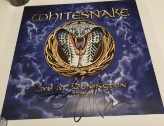 Signed David Coverdale Whitesnake Donington Lithograph Slip Of The Tongue Rhino