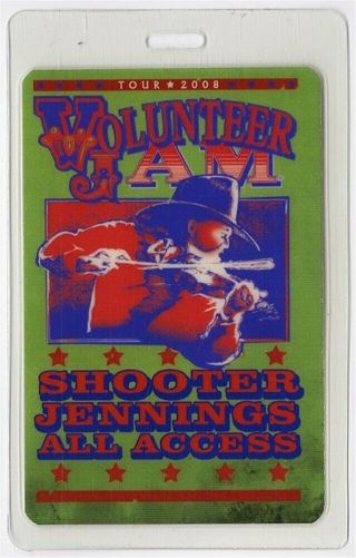 Charlie Daniels Band Authentic 2008 Laminated Backstage Pass Shooter Jennings Aa