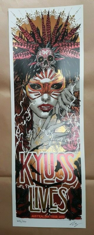 Kyuss Lives Australia 2013 Tour Poster Limited Edition (500) Art Rhys Cooper