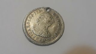 1783 1 Reale Spanish Silver Coin Carolus Iii