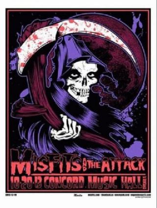 The Misfits Chicago 2013 Silkscreen Concert Poster Enginehouse13 Punk