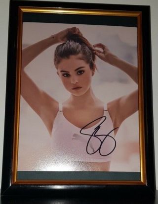 Selena Gomez - Hand Signed With - Framed Autographed 8x10 Photo