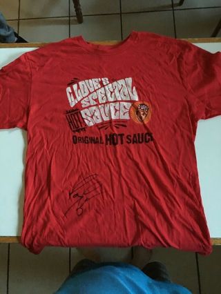G Love & Special Sauce Autograph Signed Large Red Hot Sauce Band Shirt