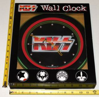Kiss Band Logo Wall Clock 1999 Gene Simmons Ace Frehley Peter Criss Paul