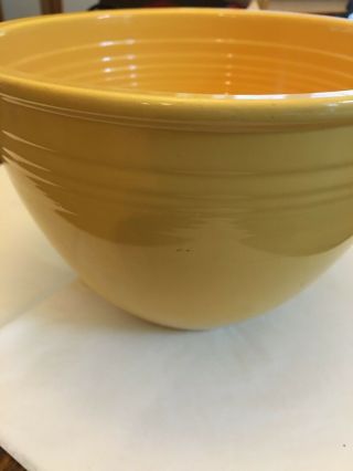 Vintage Fiesta Ware Yellow Nesting Mixing Bowl 5 1/2 X 8 3/4” W/inner Bands