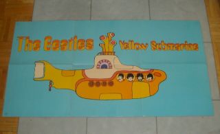 Vintage 1968 The Beatles Yellow Submarine Fold - Out Poster