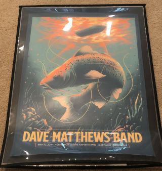 Dave Matthews Band Poster St Louis Mo Maryland Heights 5/15/19 30/650 Embossed