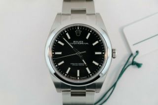 Men ' s Rolex Oyster Perpetual 114300 Black Dial 39mm Stainless Steel 2019 3