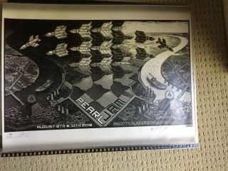 Emek Pearl Jam Seattle Ap 2018 Poster Screen Signed Doodled Not Numbered