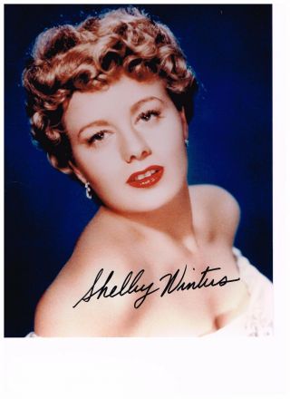 Shelley Winters Very Sexy 8 X 10 Authentic Hand Signed Autographed Photo W/coa