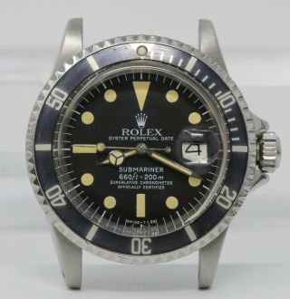 Vintage 1970 ' s Rolex Submariner Wristwatch Ref.  1680 Stainless Steel Cal.  1570 2