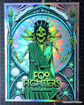 Foo Fighters Poster Toronto 2018 Rainbow Foil 65/75 - Dan Dippel Last One