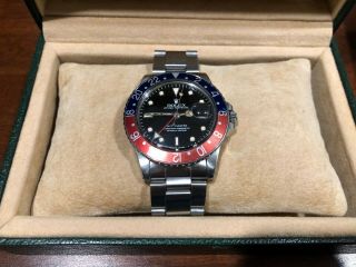 Rolex Gmt - Master Ii 40mm Pepsi Automatic Mens Steel Oyster Bracelet Watch16710