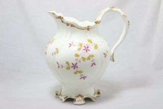Brown Westhead & Moore - Potters To The Majesty Floral Pitcher