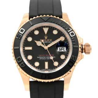 Rolex Yacht - Master Matt Black Dial Everose Gold Rubber Automatic Watch 116655 2