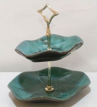 Vintage Blue Mountain Pottery Two Tier Server Tray Canada