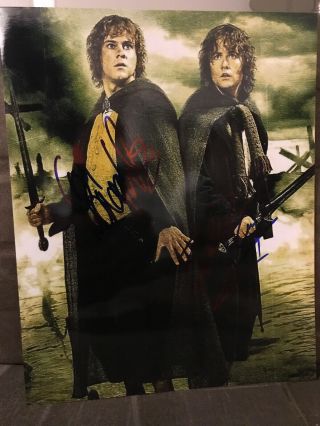 Billy Boyd And Dominic Monaghan Autograph 8x10 Signed Photo W/ Lord Of The R