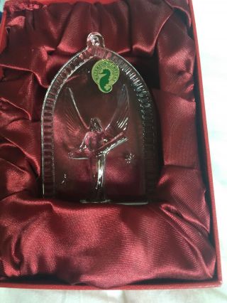 2007 Waterford Crystal Nativity Angel Ornament 142772 With Beaded Hanger