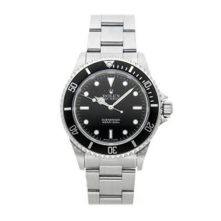Rolex Submariner No Date Auto Mens Steel Black Dial Oyster Bracelet Watch 14060