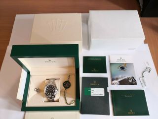 Rolex Datejust 41mm Steel Black Dial Mens Oyster Bracelet Watch 116300
